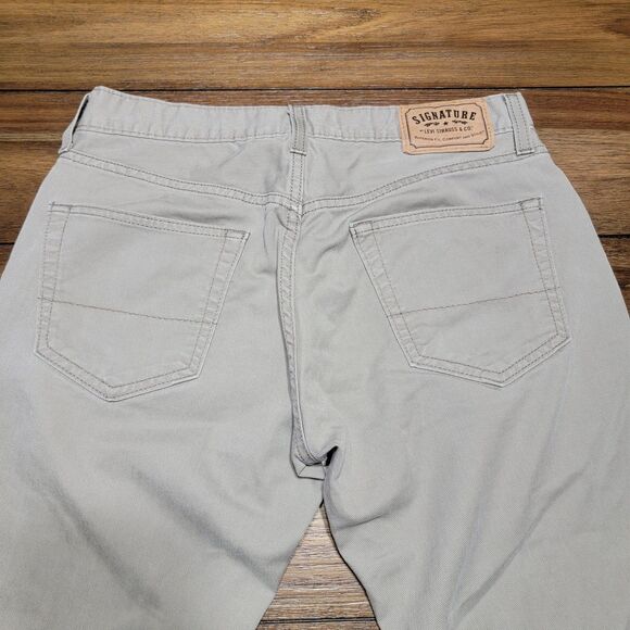 Levi Strauss Signature Straight Khaki Denim Jeans - Size 29 X 30 - Picture 4 of 7